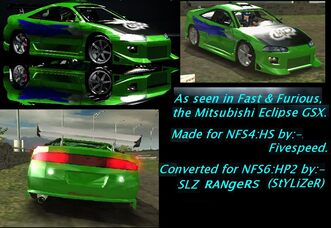 Mitsubishi Eclipse GSX from Fast & Furious movie