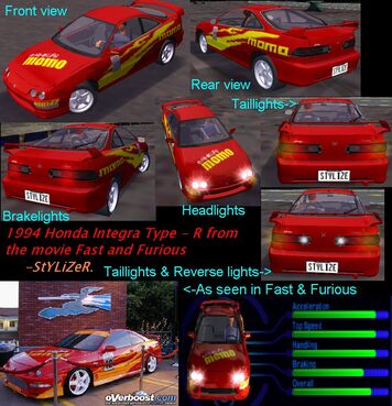 Honda Integra Type-R from Fast & Furious movie